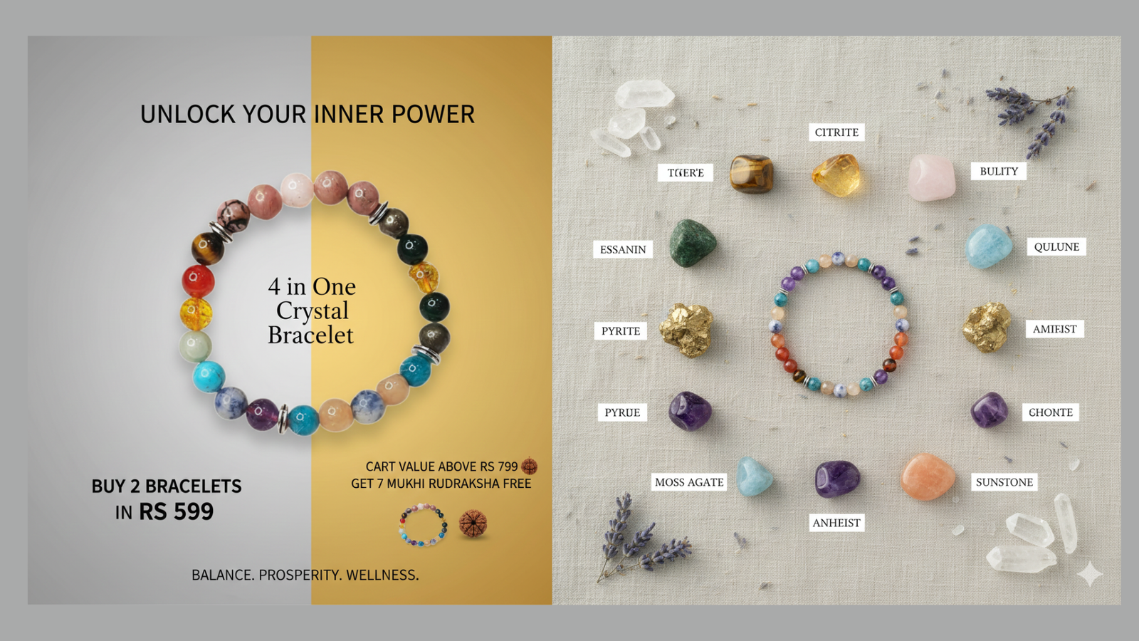 4 in One Bracelet – The Ultimate Energy Booster