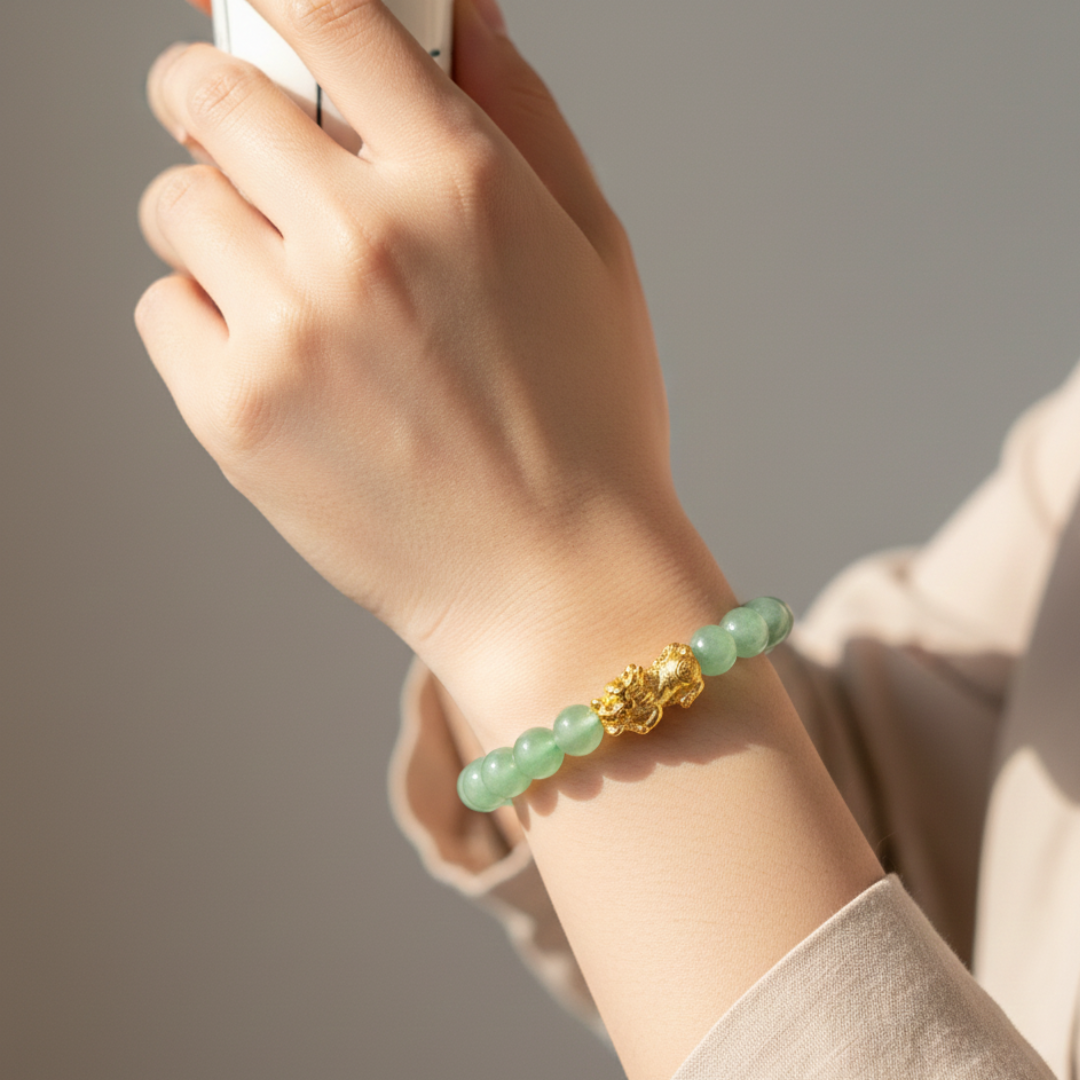 Green Aventurine Pixiu Bracelet – Shiv Shakti Ratna - Image 4