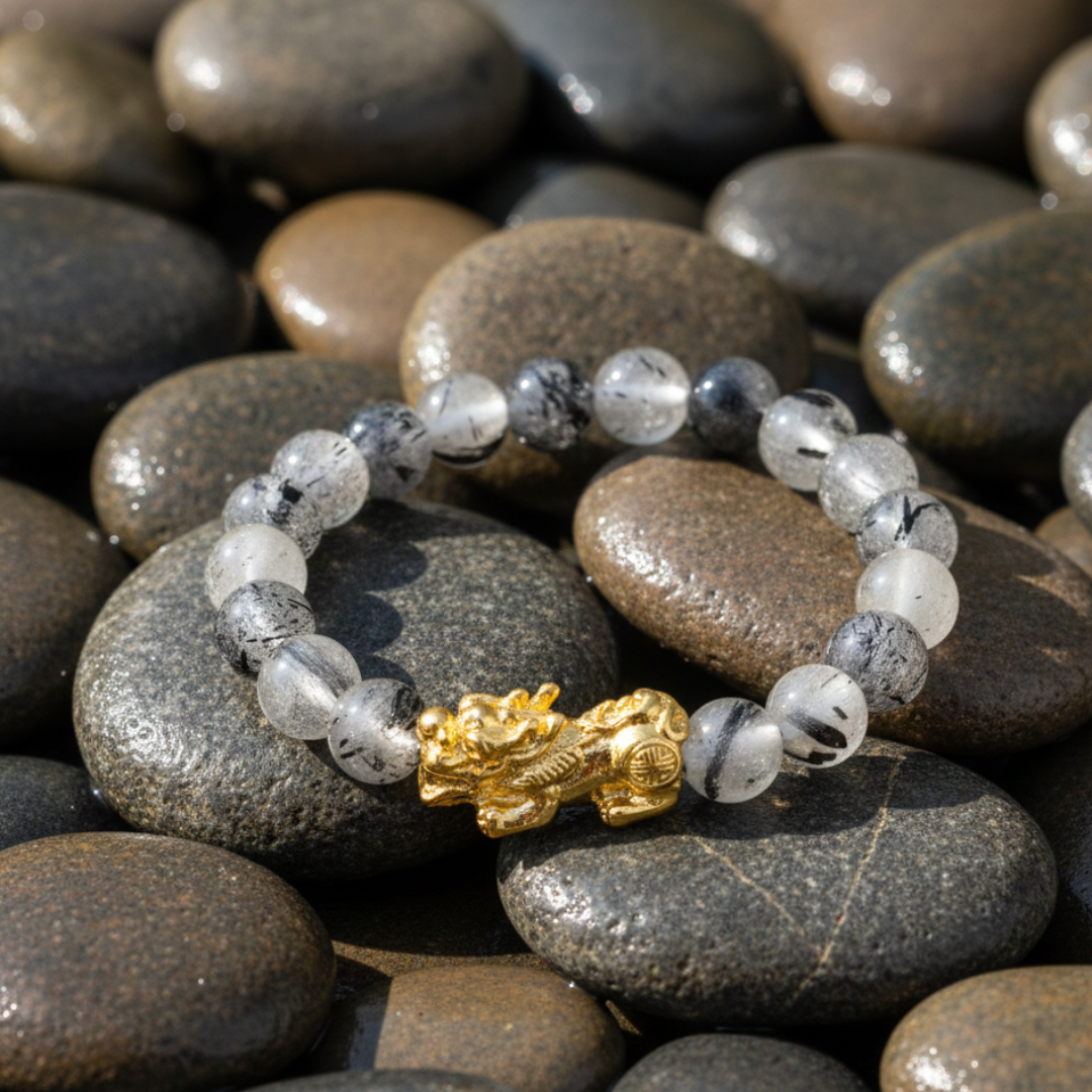 Tourmalated Quartz Pixiu Bracelet – Shiv Shakti Ratna - Image 9
