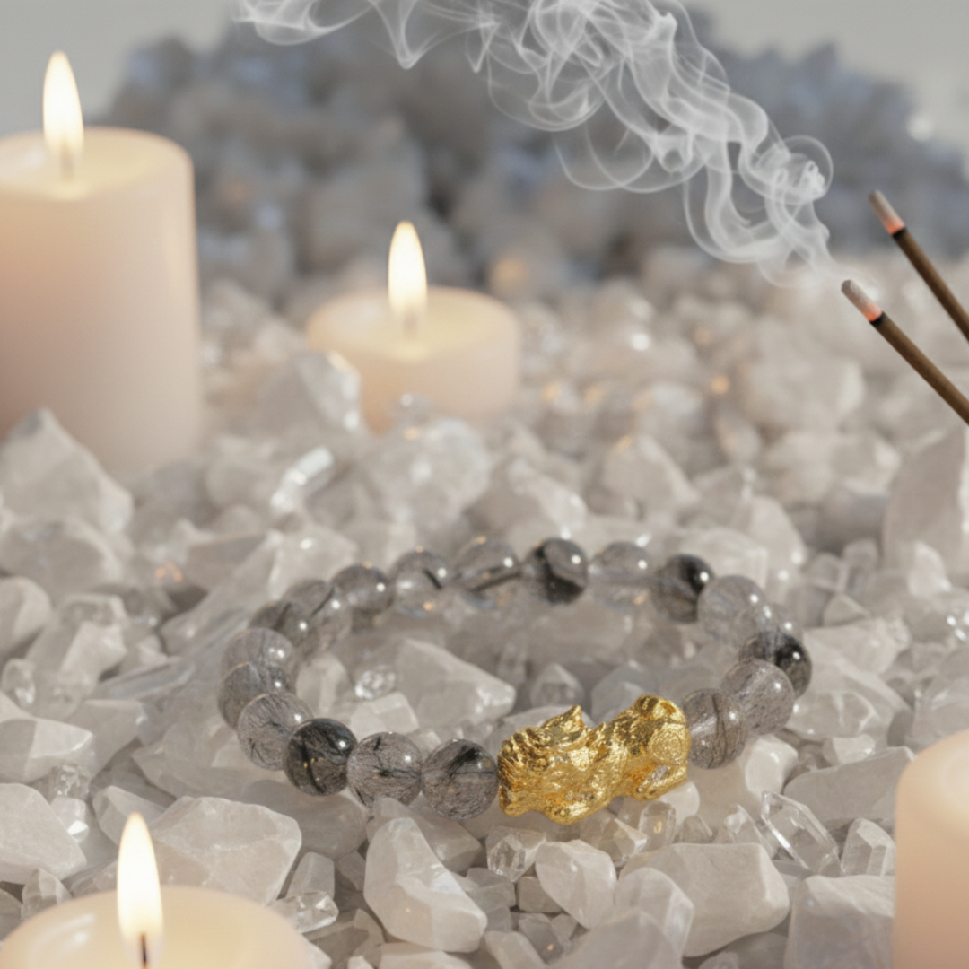 Tourmalated Quartz Pixiu Bracelet – Shiv Shakti Ratna - Image 5