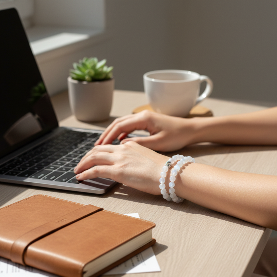 Rainbow Moonstone Bracelet – Shiv Shakti Ratna - Image 5