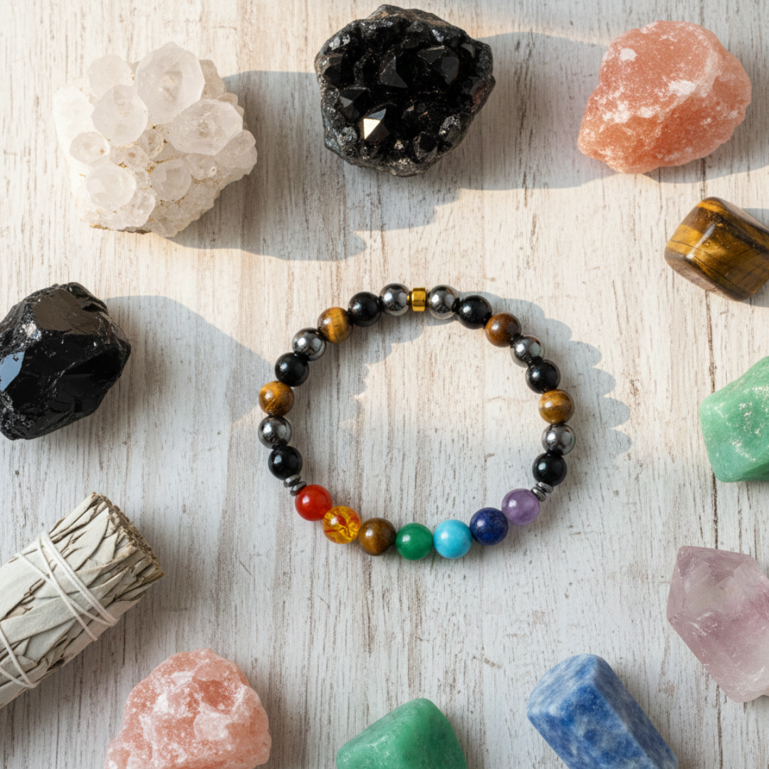 7 Chakra Triple Protection Bracelet Shiv Sakti Ratna - Image 3